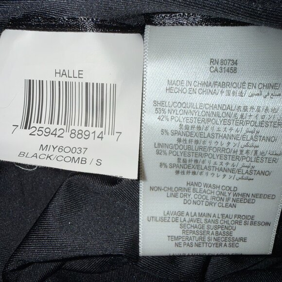 BCBG Maxazria Halle Bodycon Mini Dress Black White - Picture 5 of 5